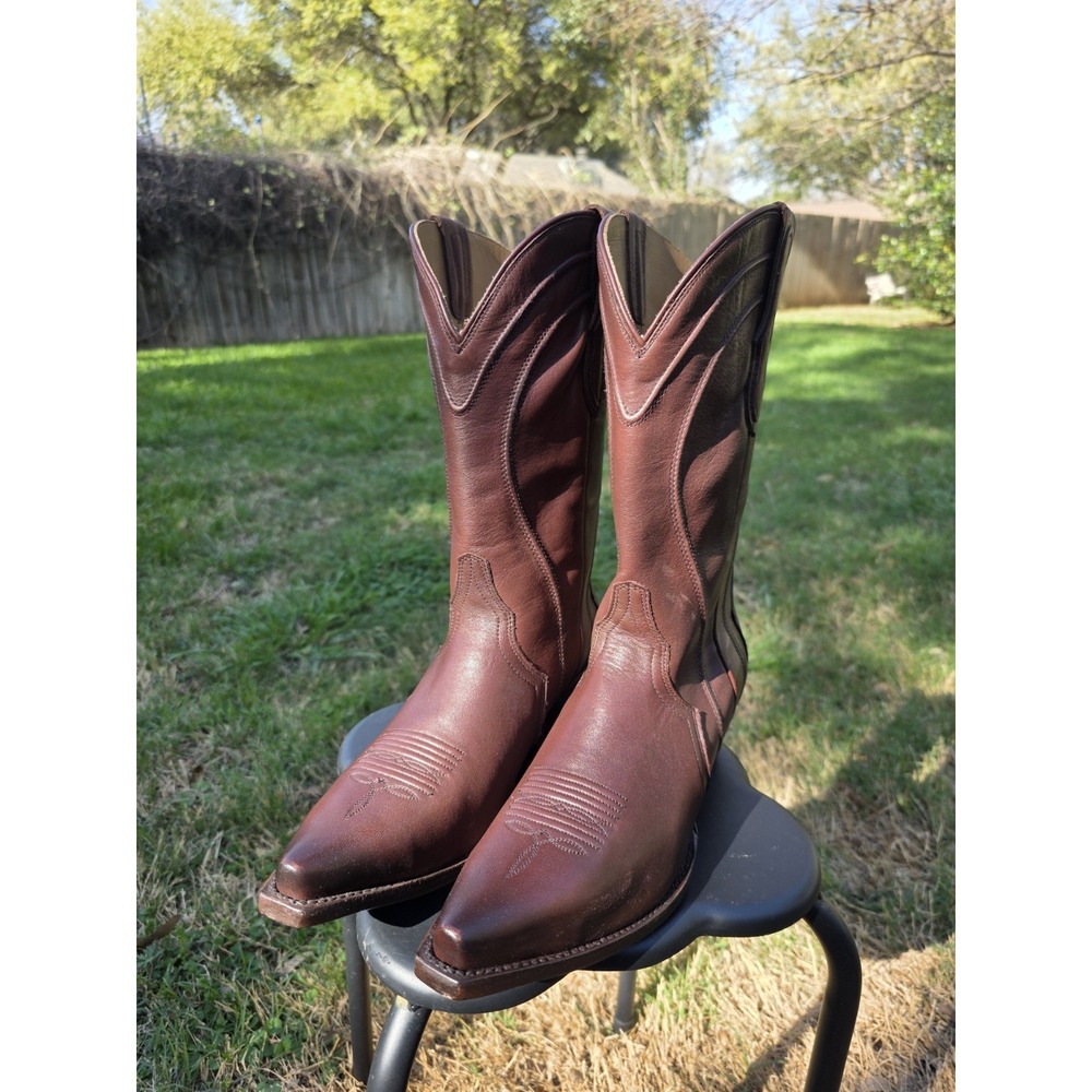 Rujo Chocolate Leather Boots Womens 10.5 NWB - Picture 2 of 16
